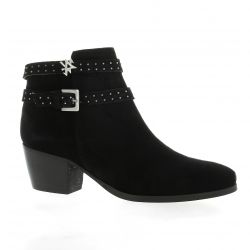 Mkd Boots cuir velours noir