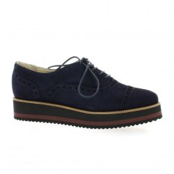 Exit Derby cuir velours marine