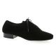 Pao Derby cuir velours noir