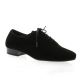 Pao Derby cuir velours noir