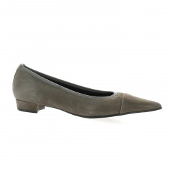 Escarpins cuir velours taupe Elizabeth stuart