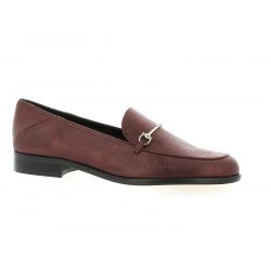 Elizabeth stuart Mocassins cuir laminé bordeaux