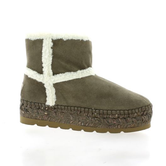 Vidoretta Boots cuir velours taupe