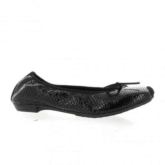 Elizabeth stuart Ballerines cuir python noir