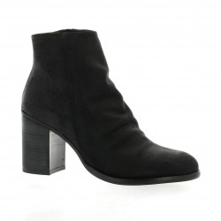 Chio Boots cuir nubuck noir