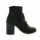 Chio Boots cuir nubuck noir