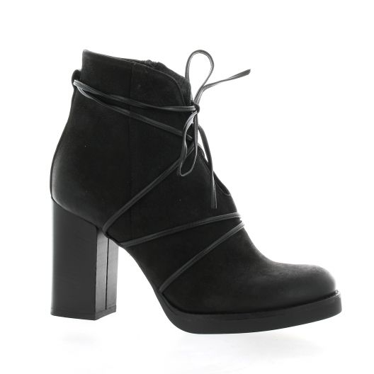 Pao Boots cuir nubuck noir