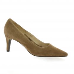 Vidi studio Escarpins cuir velours camel