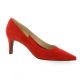 Vidi studio Escarpins cuir velours rouge