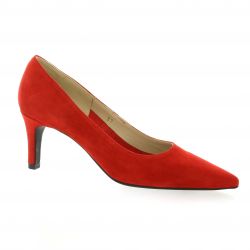 Vidi studio Escarpins cuir velours rouge