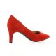 Vidi studio Escarpins cuir velours rouge