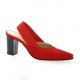 Vidi studio Escarpins cuir velours rouge