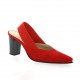 Vidi studio Escarpins cuir velours rouge