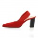 Vidi studio Escarpins cuir velours rouge