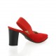 Vidi studio Escarpins cuir velours rouge