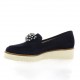 Vidi studio Mocassins cuir velours marine