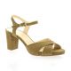 Brenda zaro Nu pieds cuir velours taupe