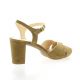 Brenda zaro Nu pieds cuir velours taupe