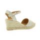 Pao Espadrille cuir laminé beige