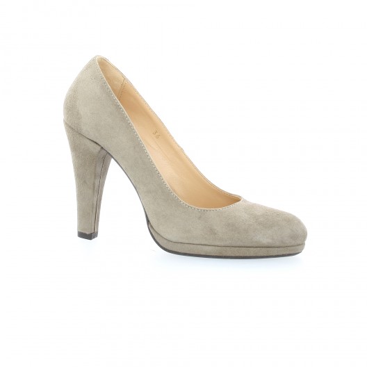 Vidi studio Escarpins cuir velours taupe