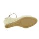 Pao Espadrille cuir laminé beige