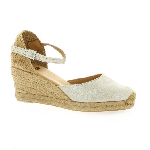 pao Espadrille cuir laminé beige