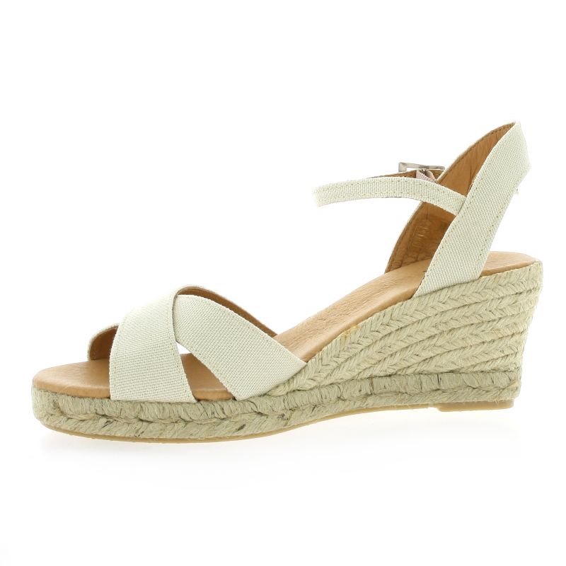 espadrilles compensées beige