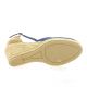 Pao Espadrille cuir velours marine