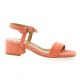 Exit Nu pieds cuir velours orange