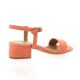 Exit Nu pieds cuir velours orange