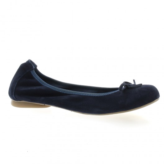 Latina Ballerines cuir velours marine