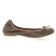 Latina Ballerines cuir velours taupe