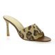 Elizabeth stuart Nu pieds cuir velours leopard