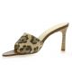 Elizabeth stuart Nu pieds cuir velours leopard