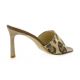 Elizabeth stuart Nu pieds cuir velours leopard