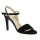 Vidi studio Nu pieds cuir velours noir