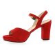 Vidi studio Nu pieds cuir velours rouge