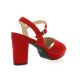 Vidi studio Nu pieds cuir velours rouge