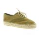 Pao Espadrille cuir velours kaki