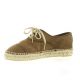 Pao Espadrille cuir velours vison