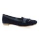 So send Ballerines cuir velours marine