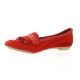 So send Mocassins cuir velours rouge