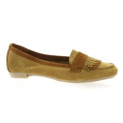 So send Ballerines cuir velours camel