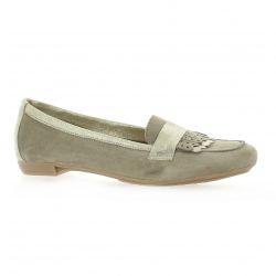 So send Mocassins cuir velours taupe