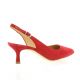 Pao Escarpins cuir velours rouge