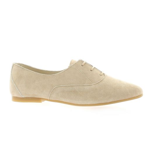 So send Derby cuir velours nude