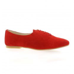 So send Derby cuir velours rouge