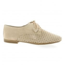 So send Derby cuir velours nude