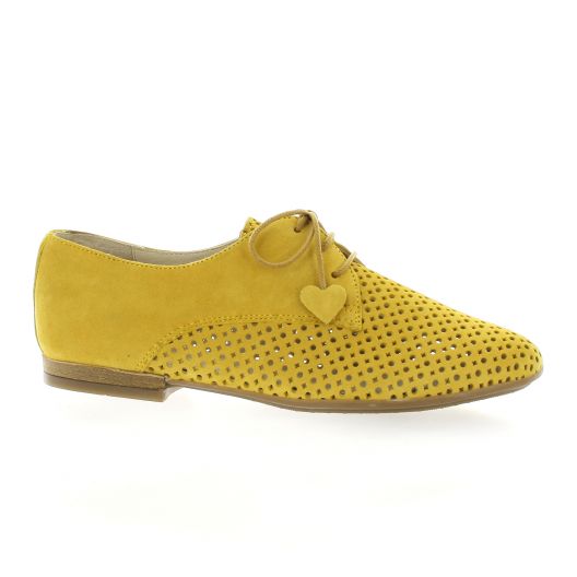 So send Derby cuir velours jaune