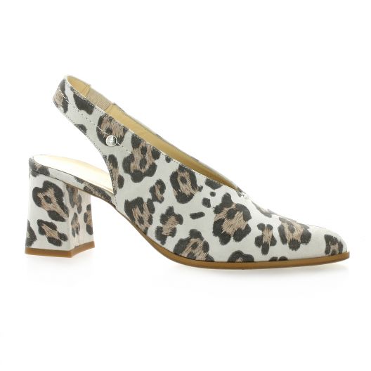 Elizabeth stuart Escarpins cuir velours leopard